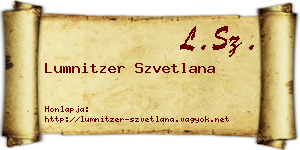 Lumnitzer Szvetlana névjegykártya